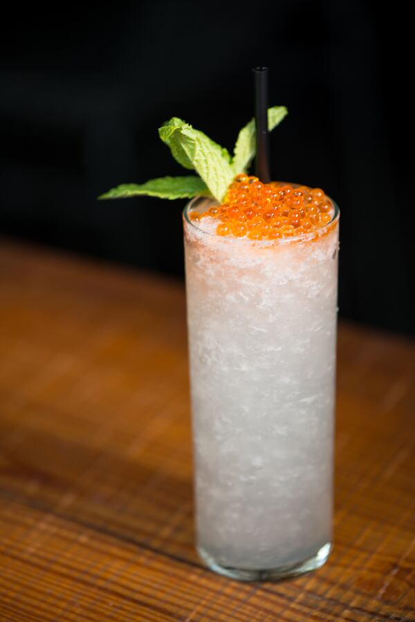  The Duchamp Readymade from Grain is a mojito riff topped with Aperol "caviar". Photo by Mia Yakel