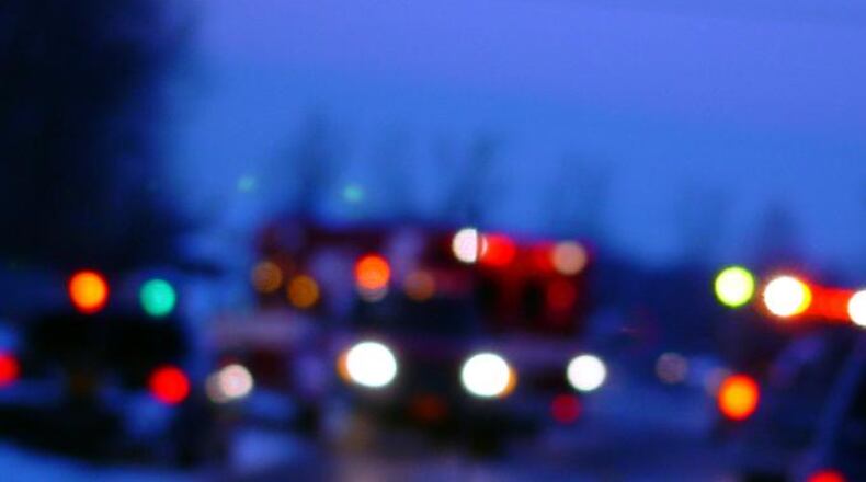 File photo of emergency vehicles at an accident scene.