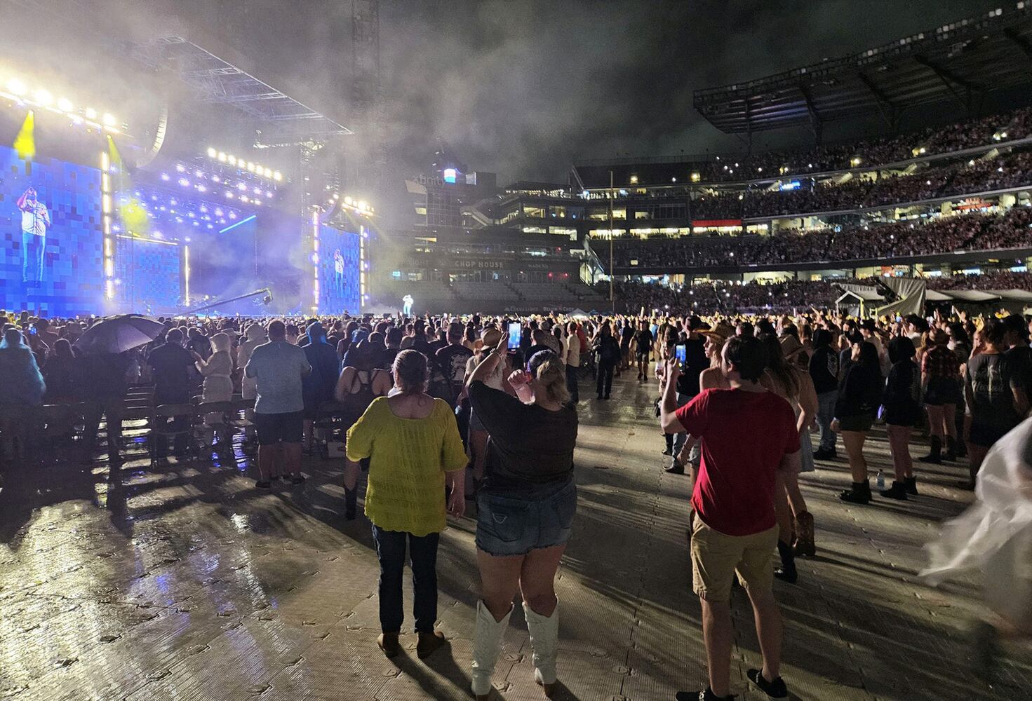 Luke Bryan rocked rainy and sold out Truist Park on Saturday, August 17, 2024 on his Mind of a Country Boy Tour. His support acts were Bailey Zimmerman, Kameron Marlowe and American Idol winner Chayce Beckham. 
Robb Cohen for the Atlanta Journal-Constitution