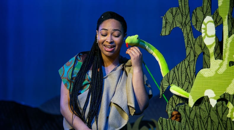 Kendra Nicole Johnson in Mufaro’s Beautiful Daughters at Synchronicity.
Courtesy of Casey Gardner Ford