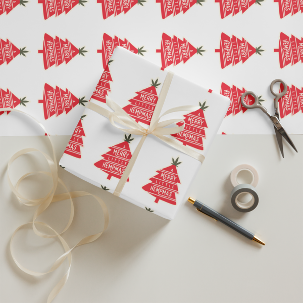 Wrap presents in holiday-themed paper by The Georgia Hemp Co.
(Courtesy of The Georgia Hemp Co.)