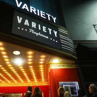 Audience members queue up before doors open for a show at Variety Playhouse in late December. This year marks the venue’s 35th anniversary. (Abbey Cutrer/AJC)