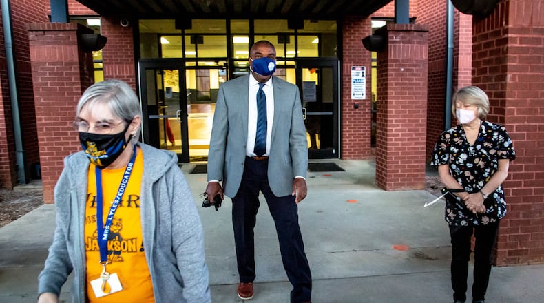 Clayton County Schools is surveying parents and students about a return to face-to-face instruction. STEVE SCHAEFER FOR THE ATLANTA JOURNAL-CONSTITUTION