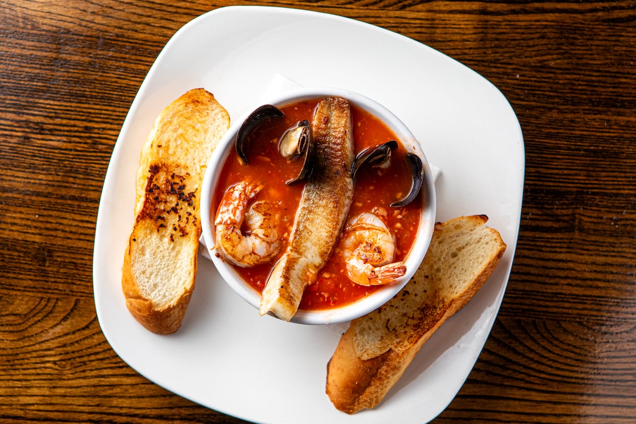 Hook Line & Schooner's Manhattan Seafood Chowder “makes for a unique and satisfying dining experience every time,” says general manager Phillip Morgan. (Aaliyah Man for the AJC)
