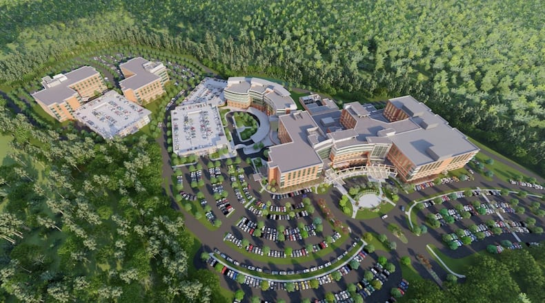 Over the next 20 years, Emory Johns Creek plans to expand the existing campus by 1,080,302 square feet with 380,302 square feet of hospital space and 700,000 square feet of medical office space. COURTESY CITY OF JOHNS CREEK