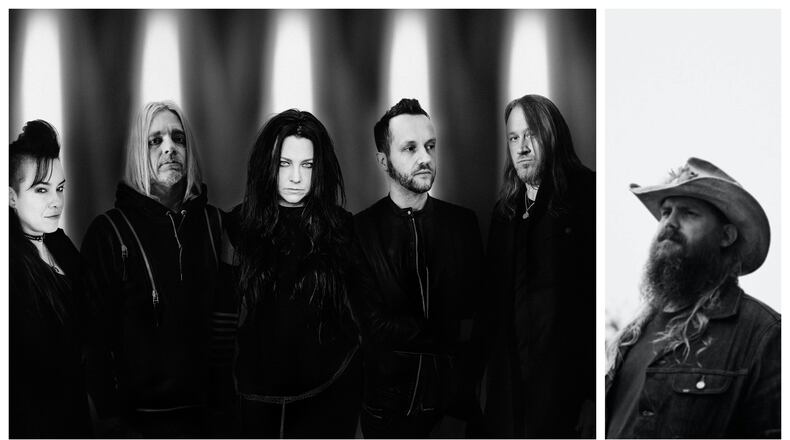 Evanescence (left) and Chris Stapleton are two tours confirmed to take place in 2021.