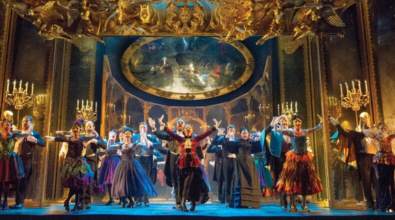 The company of “The Phantom of the Opera” performs “Masquerade.” The national tour of Broadway’s longest-running show is at the Fox Theatre through March 5. (PHOTO CONTRIBUTED BY ALASTAIR MUIR)