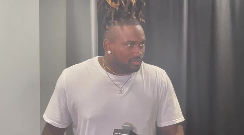 The running back spoke after the Falcons' 30-17 loss to the Buccaneers on Sunday.
