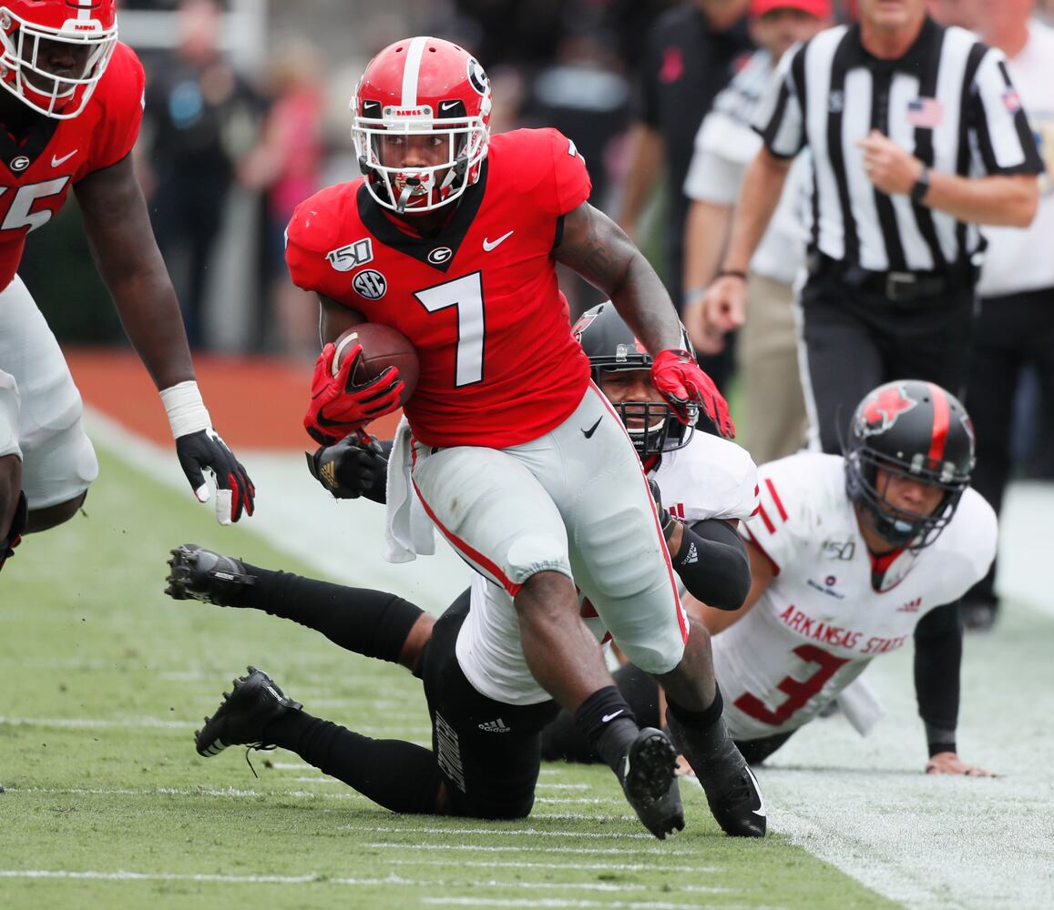 Photos: Bulldogs pile up points in rout of Arkansas State
