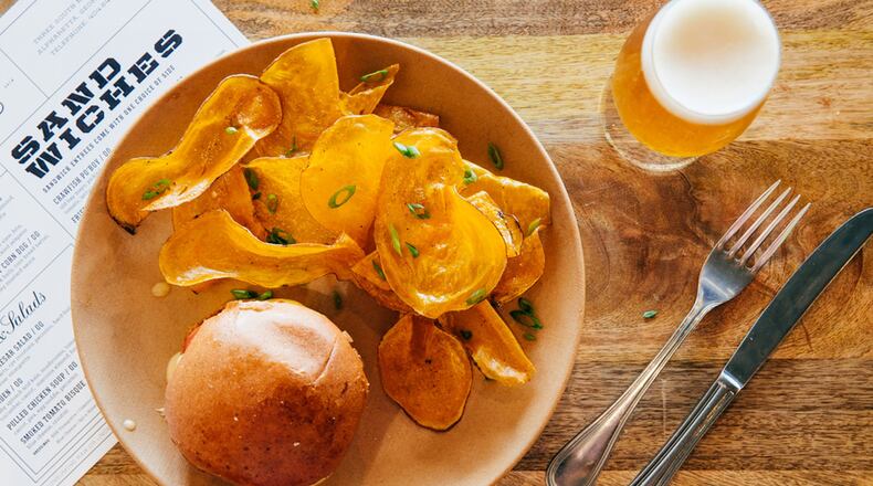 Butcher & Brew’s Gustavo is a fried chicken sandwich with buttermilk aioli, avocado, tomato and pickles. CONTRIBUTED BY: Maven Restaurant Group.