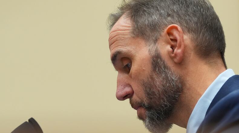 Former Justice Department special counsel Jack Smith testifies before the House Judiciary Committee about his investigations into President Donald Trump, Thursday, Jan. 22, 2026 at the Capitol in Washington. (AP Photo/Jacquelyn Martin)
