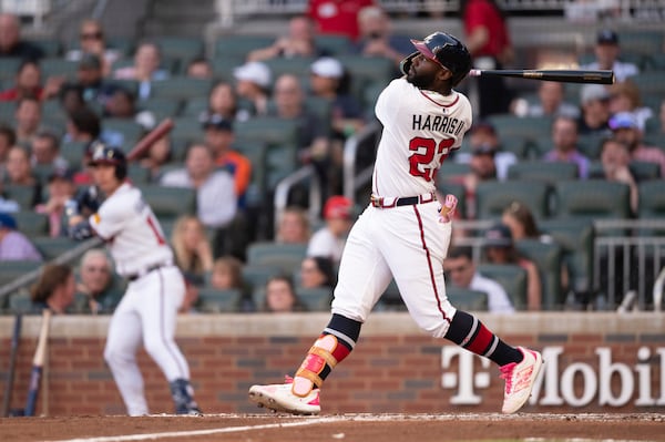 A Harris homer became a triple on Wednesday, but he scored anyway.