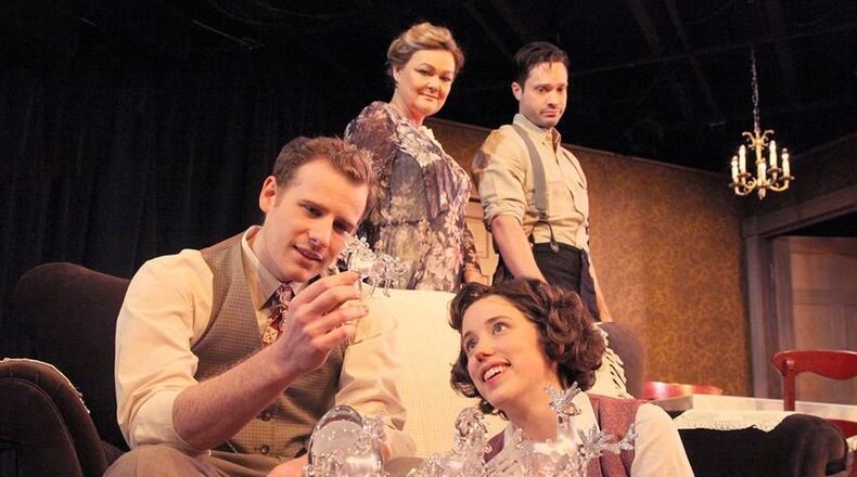 Appearing in the classic drama “The Glass Menagerie” at Stage Door Players are Benjamin Stickland (clockwise from left), Shelly McCook, Jonathan Horne and Katie Causey. CONTRIBUTED BY R. TODD FLEEMAN