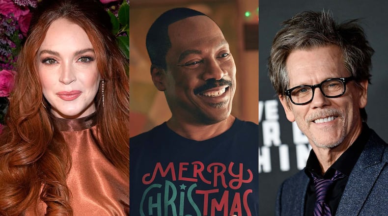 Lindsay Lohan, Eddie Murphy and Kevin Bacon are shooting different projects in Georgia in early 2024. AP/AMAZON