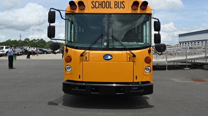 An armed trainee based at a Columbia, South Carolina, Army installation allegedly hijacked a school bus carrying 18 children Thursday morning. (Hyosub Shin / Hyosub.Shin@ajc.com)