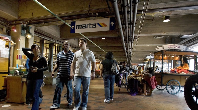 Lower Alabama Street in Underground Atlanta as it appeared in March 2009. (AJC file photo / Louie Favorite)