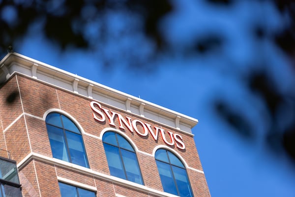 The Synovus headquarters is an anchor in downtown Columbus. (Arvin Temkar/AJC)