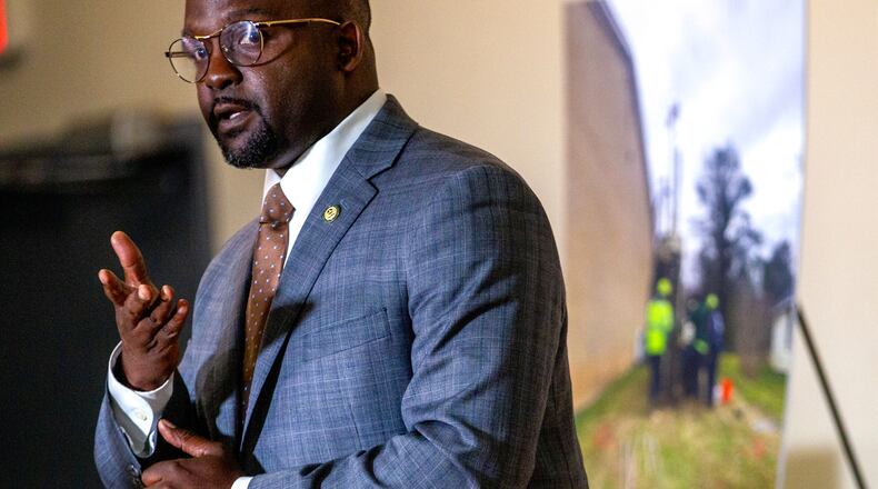U.S. Environmental Protection Agency Region 4 administrator Daniel Blackman talks at a news conference at the New Life Covenant Church on Friday, March 18, 2022 to announce the addition of the Westside Lead Superfund site to the agency's National Priorities List. STEVE SCHAEFER FOR THE ATLANTA JOURNAL-CONSTITUTION