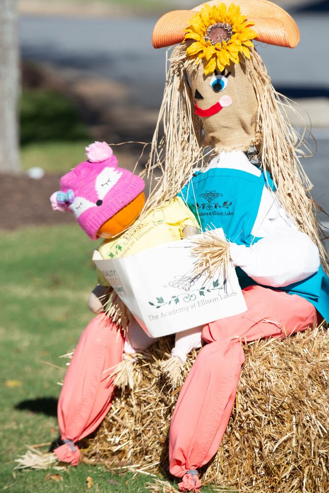 Scarecrows line Main Street in Kennesaw