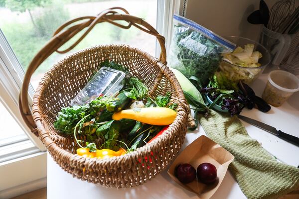 Groups of kids participating in a culinary competition at the Wylde Center Oakhurst Center received baskets of ingredients to create a dish. (Abbey Cutrer/AJC)
