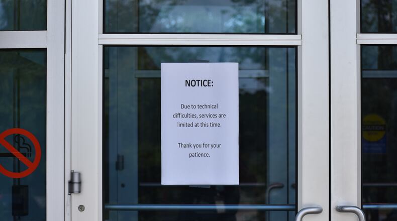 Henry County posted a notice on its administrative building July 17 after it was attacked by malware.
