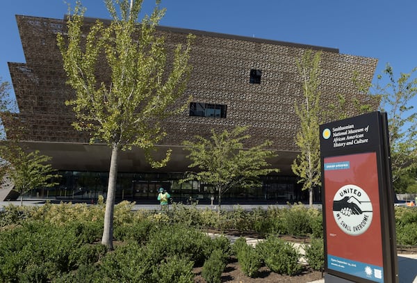 FILE - The exterior of the National Museum of African American History and Culture in Washington, before the museum opened, Sept. 14, 2016. (AP Photo/Susan Walsh, File)