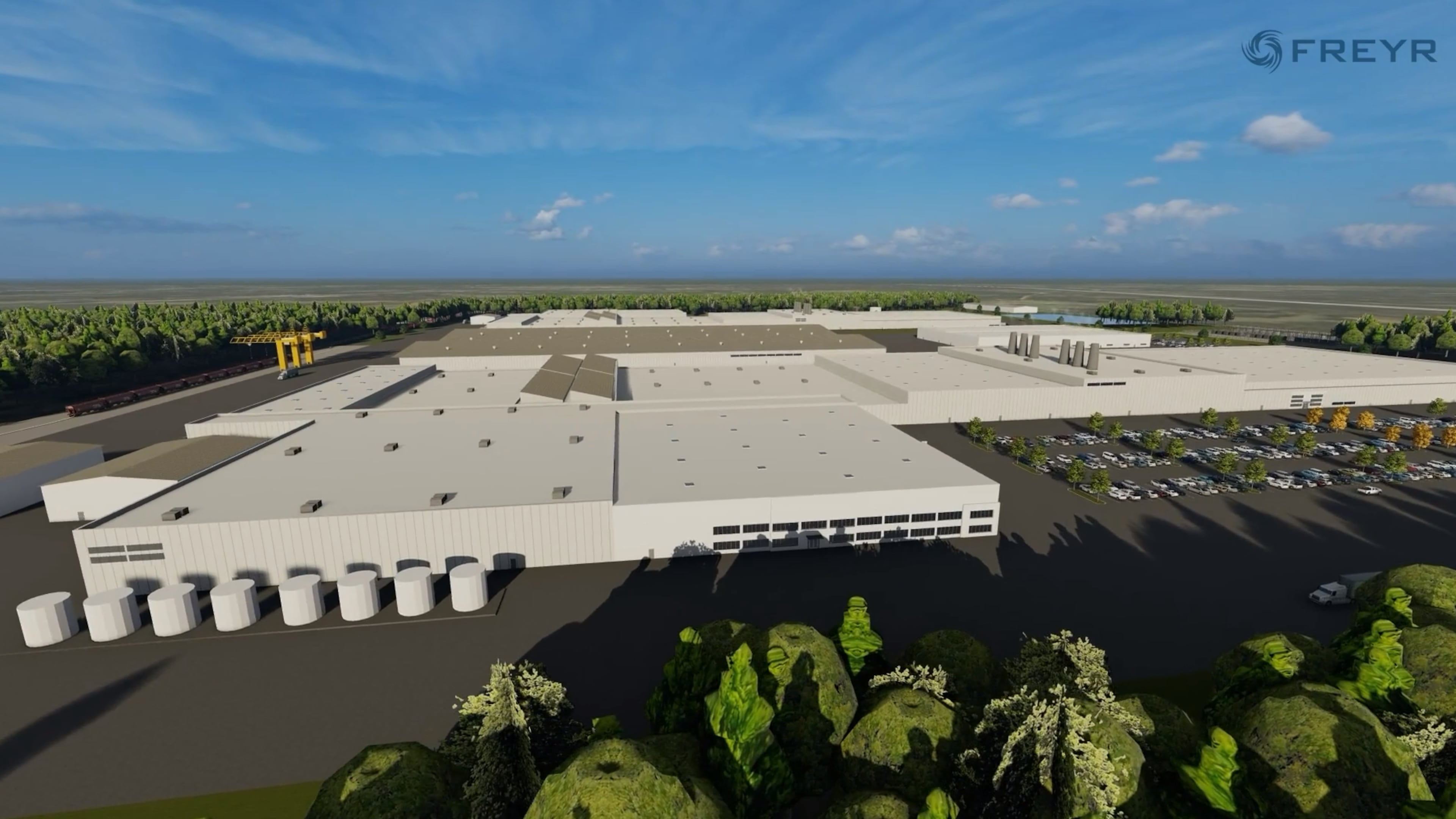 This is a rendering of Freyr Battery's proposed factory in Coweta County, which was canceled in early 2025.(Handout)