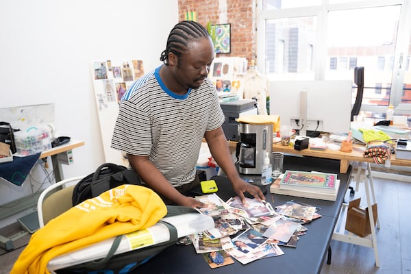 Fashion designer/founder of Agbobly, Jacques Agbobly, poses for a portrait on Thursday, May 1, 2025, in New York. (AP Photo/Gary Gerard Hamilton)