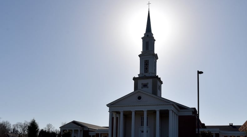 The First Baptist Church in Gainesville. BRANT SANDERLIN/BSANDERLIN@AJC.COM