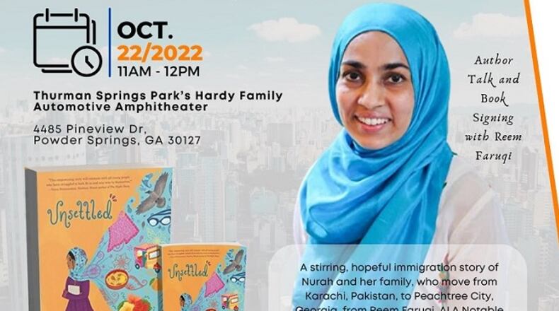 "Unsettled" is the featured book for this year's One Book, One City: Tween Challenge initiative in Powder Springs at 6:30 p.m. Oct. 18 and 11 a.m. Oct. 22. (Courtesy of Powder Springs)