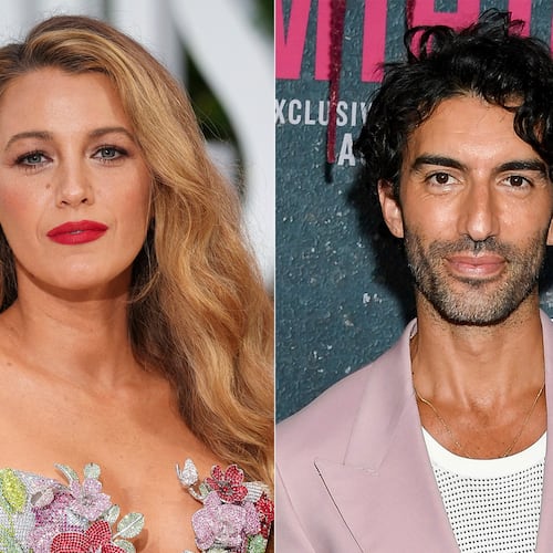 FILE - This combination of images shows Blake Lively at the London screening of the film "It 'Ends With Us" on Aug. 8, 2024, left, and Justin Baldoni at the world premiere of the film in New York on Aug. 6, 2024. (AP Photo, File)