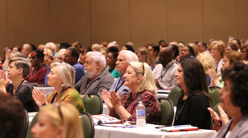 Georgia tax officials attend the Georgia Association of Tax Officials Conference on May 6, 2019, at the Classic Center in Athens, Georgia. Georgia is unique among its southern neighbors in allowing county tax officials to personally collect and keep fees for handling a city’s taxes. CHRISTINA R. MATACOTTA / CMATACOTTA@AJC.COM