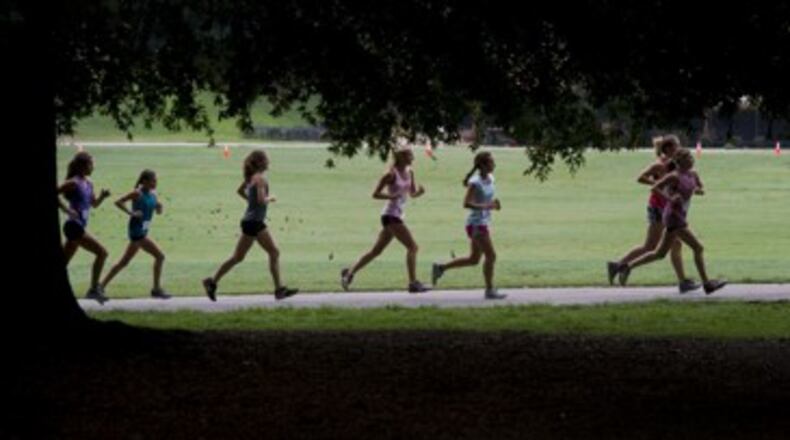 Rubberized walking track surfaces at Hurt Road Park, Mud Creek Park and Sweetwater Park in Cobb County are being installed with voter-approved money from the Special Purpose Local Option Sales Tax for 2011 and 2016. AJC file photo