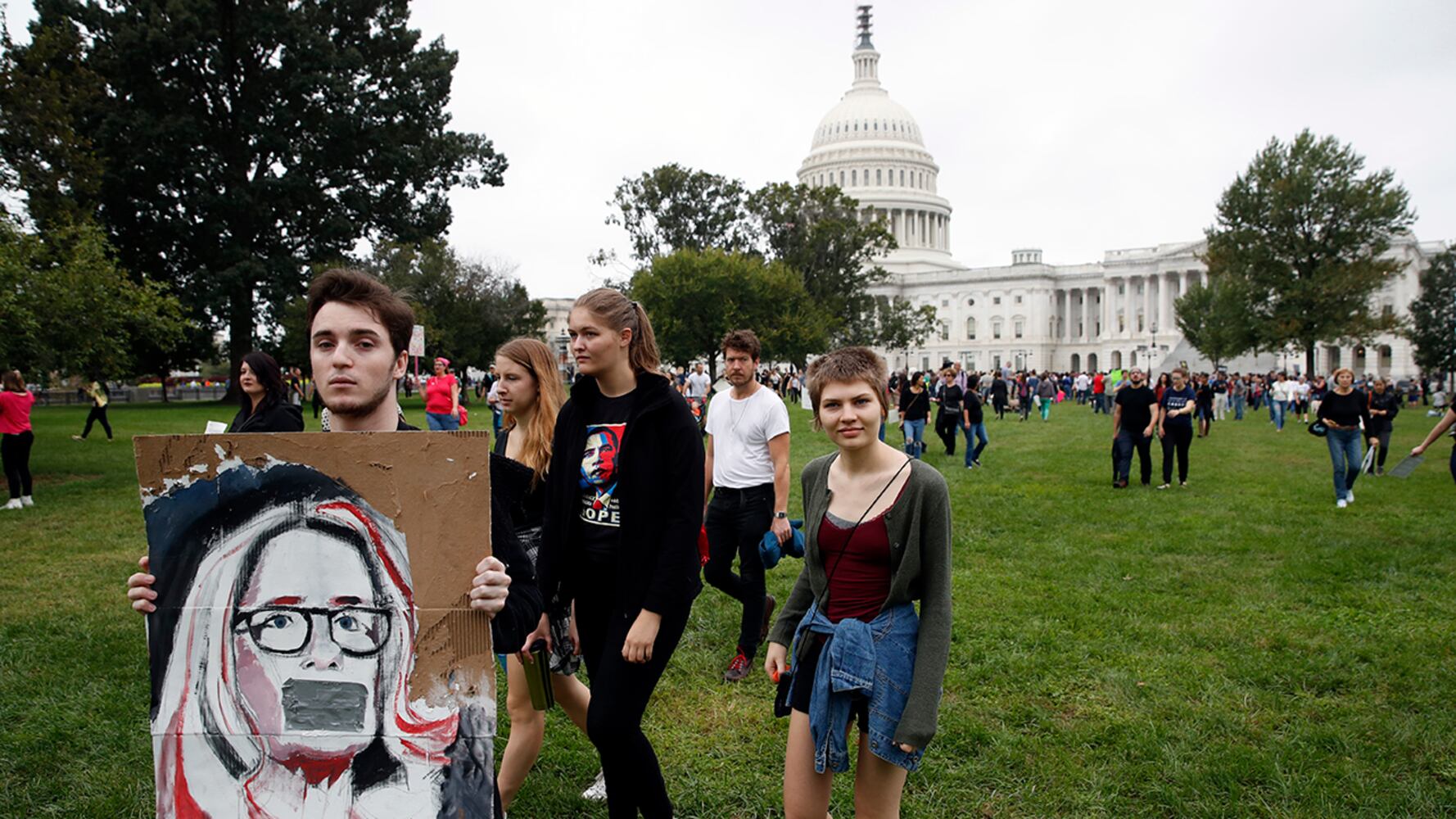 Photos: Protesters gather at Capitol ahead of Kavanaugh vote