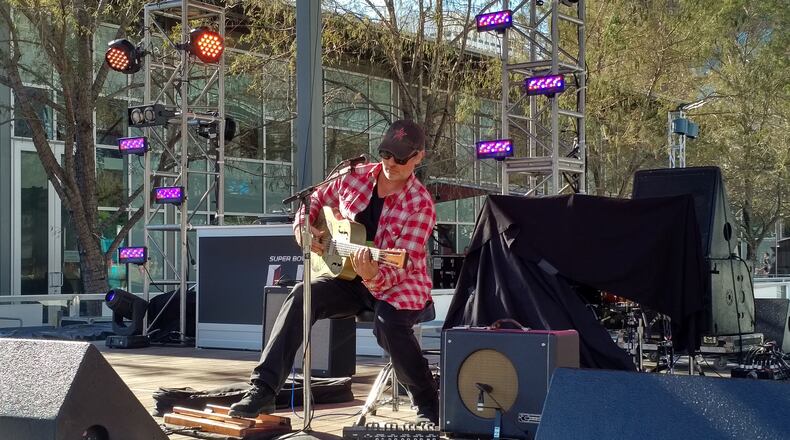 John Egan rips out a tune. Photo: Melissa Ruggieri/AJC