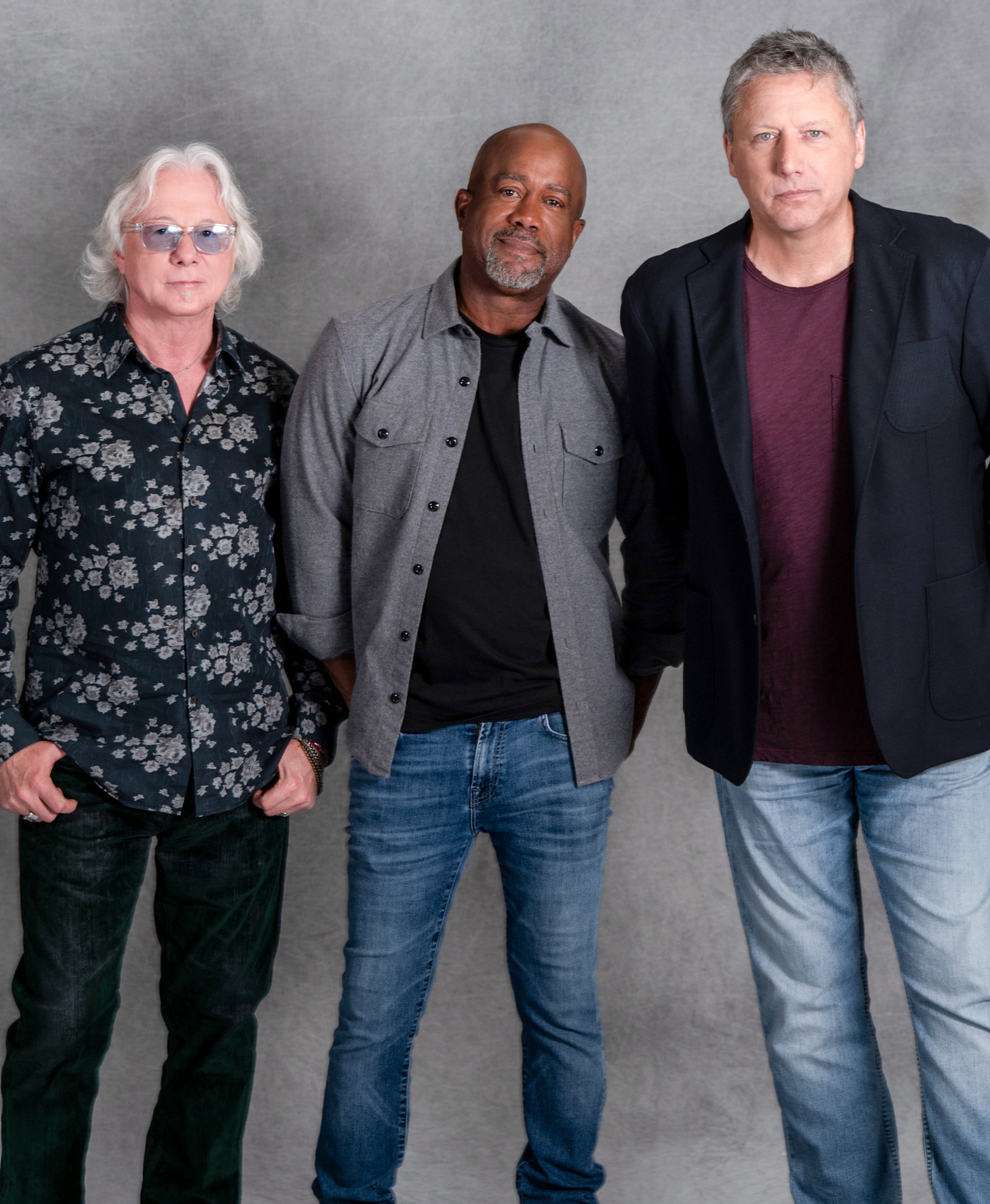 "The real fun, especially for us, is seeing how (audience members) will react to the stuff they haven’t even heard yet," says Howl Owl Howl's Steve Gorman (right) with Mills and Rucker. (Courtesy of Steven Cohen Photo)