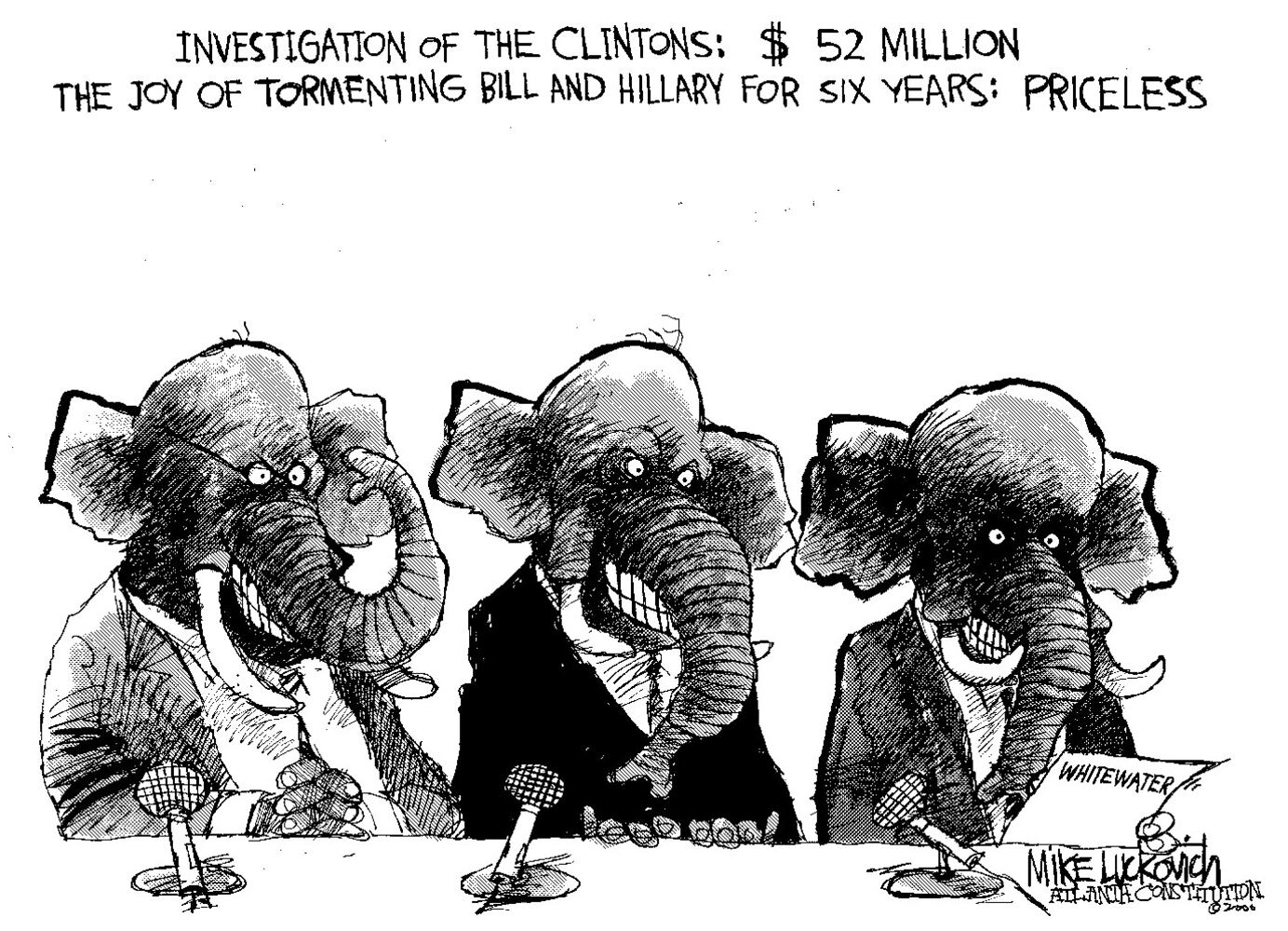 Vintage Hillary Clinton cartoons by AJC's Mike Luckovich