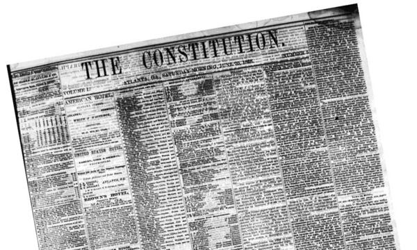 The Atlanta Constitution was founded in 1868, when Civil War veteran Carey W. Styles, along with James H. Anderson and W.A. Hemphill, bought the Atlanta Daily Opinion and renamed it. (AJC archive)
