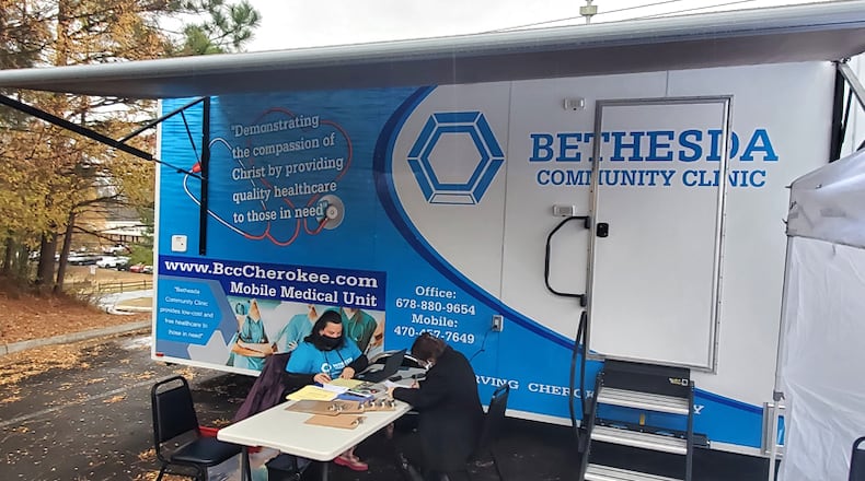 Bethesda Community Clinic's Mobile Medical Unit will offer free health care services the first Friday of the month at MUST Ministries' Canton location, 111 Brown Industrial Parkway.