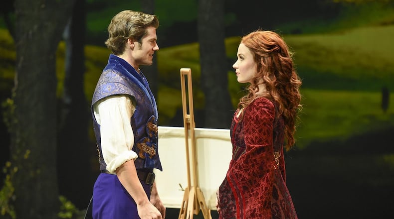Tim Rogan and Sierra Boggess star as Prince Henry and Danielle de Barbarac in “Ever After” at the Alliance Theatre. CONTRIBUTED BY GREG MOONEY