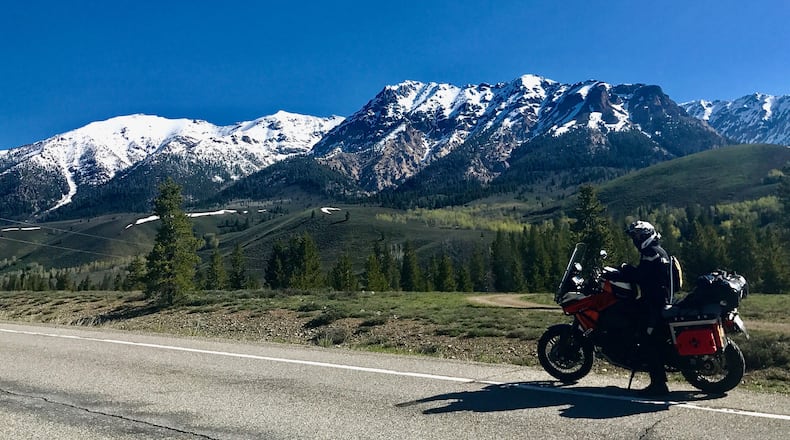 Benjamin Myers and Marlise Kast-Myers took a motorcycle road trip to Alaska. On day three, they arived at Salt Lake City. (Benjamin Myers)