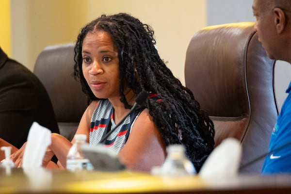 Stockbridge City Councilwoman LaKeisha Gantt (seen during a council work session in July) says the mayoral hearing "is not a witch hunt." (Ben Gray for the AJC)