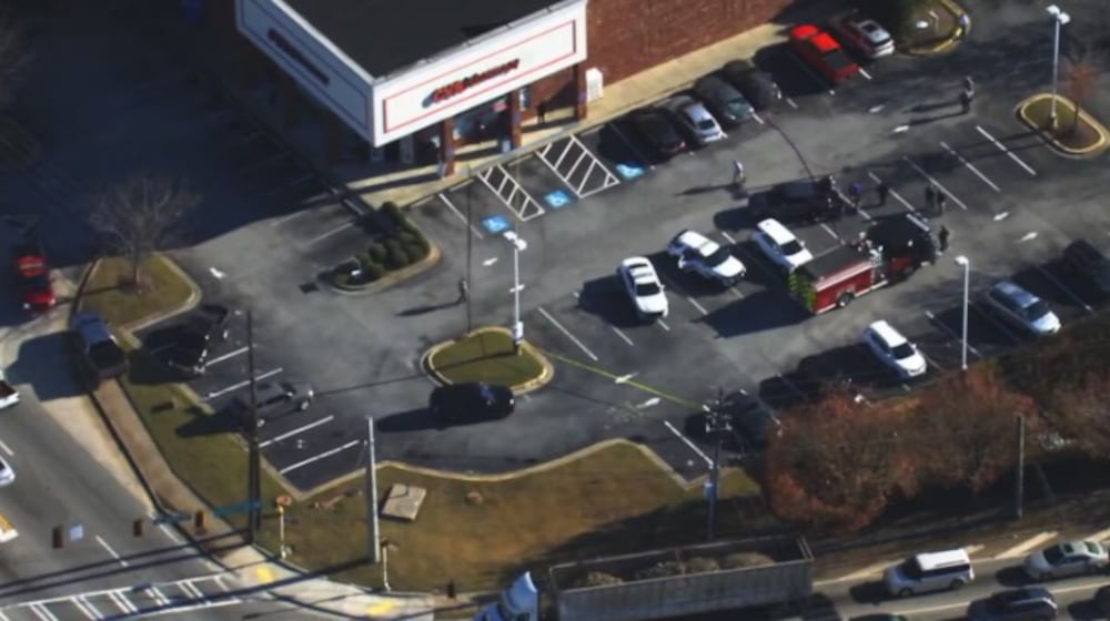 A woman was shot in the head Friday afternoon outside a CVS in Loganville, according to police. (Courtesy Channel 2 Action News)