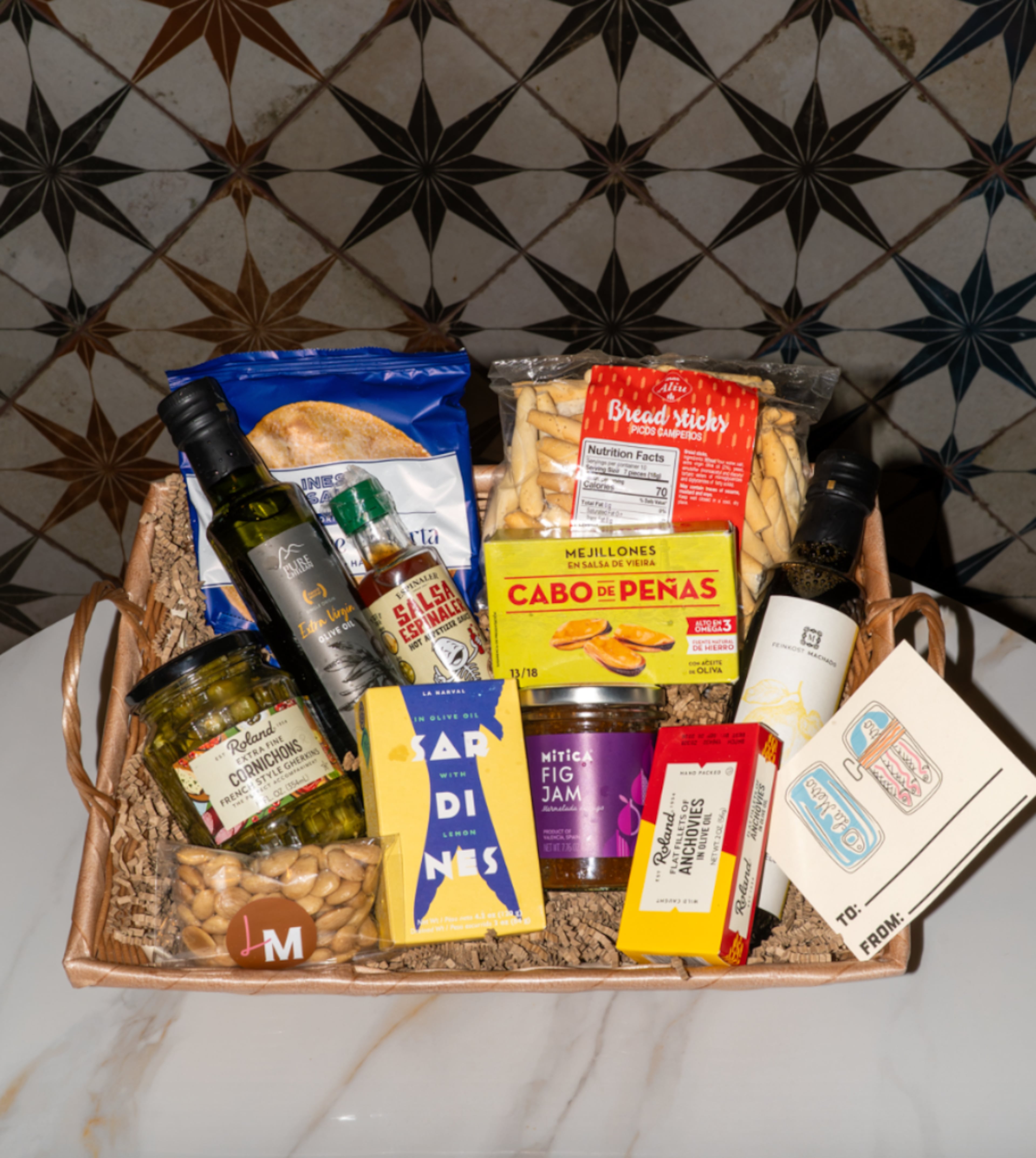 Ponce City Market tapas restaurant La Metro is selling gift baskets like the tinned goods and pantry basket. (Courtesy of La Metro)