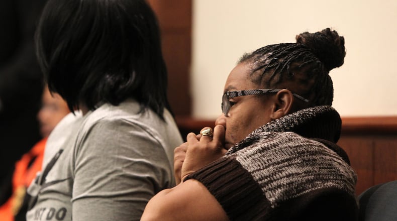 Melissa Alford sits in the jurors box during the sentencing of Jose Torres and Kayla Norton at the Douglas County Courthouse on Monday. (Henry Taylor / henry.taylor@ajc.com)