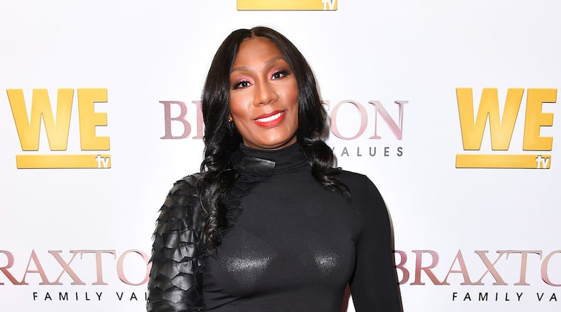 WEST HOLLYWOOD, CALIFORNIA - APRIL 02: Towanda Braxton is seen as We TV celebrates the premiere of "Braxton Family Values" at Doheny Room on April 02, 2019 in West Hollywood, California. (Photo by Earl Gibson III/Getty Images for WE tv )