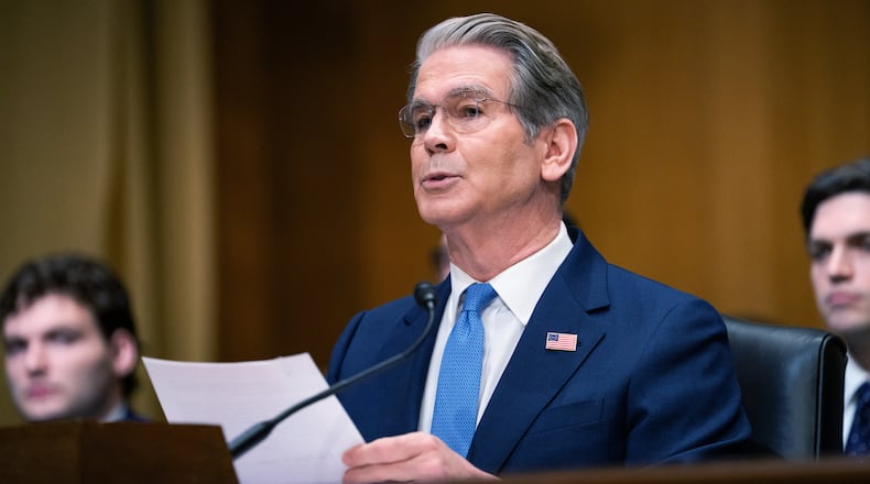 Treasury Secretary Scott Bessent testifies before the Senate Committee on Finance, Wednesday, June 3, 2026 in Washington. (AP Photo/Allison Robbert)