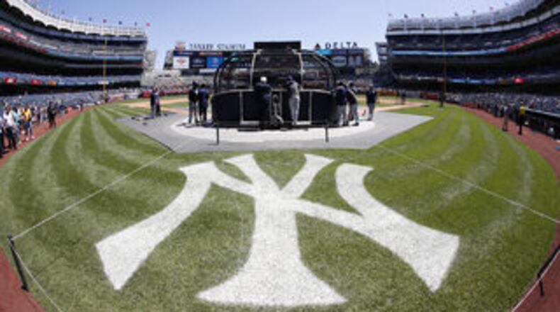 A general view of Yankee Stadium before the start of an baseball game between the San Diego Padres and the New York Yankees, Monday, May 27, 2019, in New York.