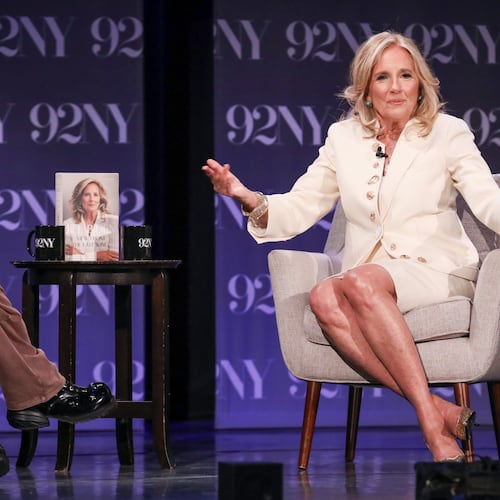 Educator and former First Lady of the United States Jill Biden in conversation at The 92nd Street Y on Tuesday, June 2, 2026, in New York. (Photo by Andy Kropa/Invision/AP)