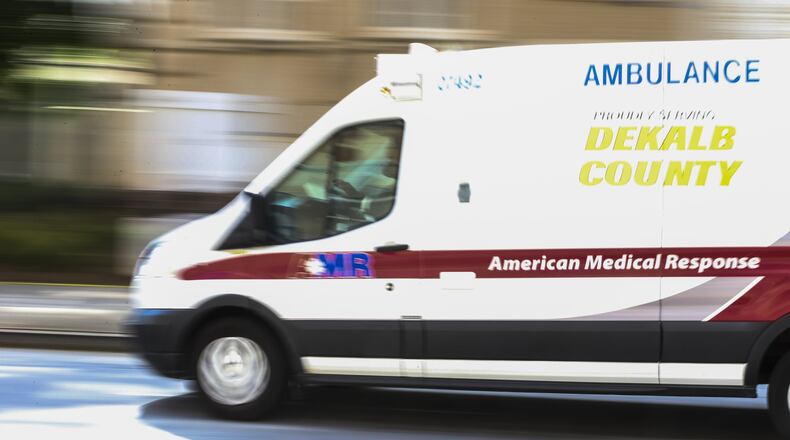 An ambulance leaves Grady Hospital. Critics say Georgia’s system of selecting ambulance providers needs a major overhaul, pointing to concerns such as rampant conflicts, lax oversight, and vague rules on vetting that can put Georgians’ lives at risk at the most critical hour.